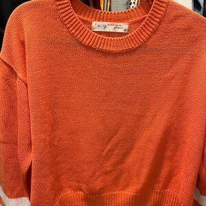 Grace Vibrant Orange Crew Neck Sweater